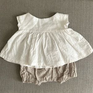 Hadley Girl Linen Holland Blouse and Goldie Bloomers